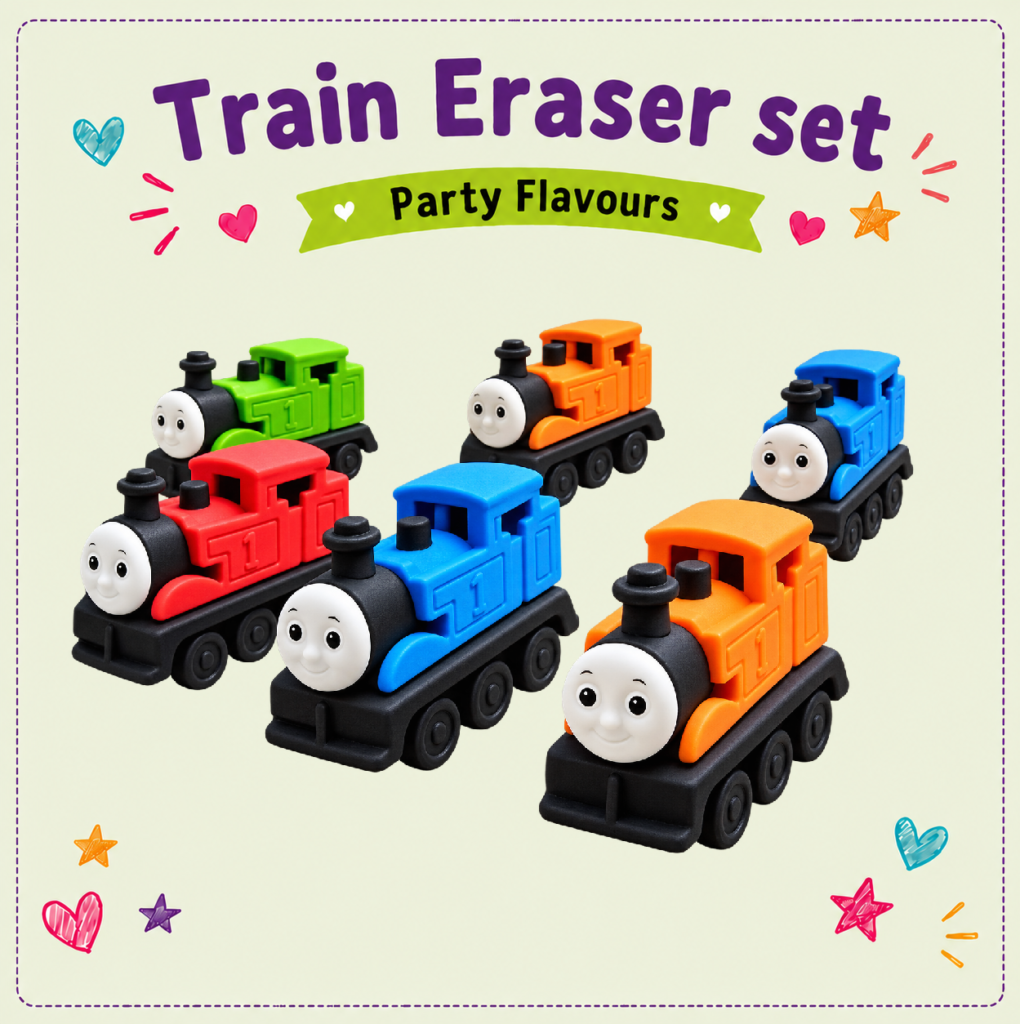 Train Eraser set