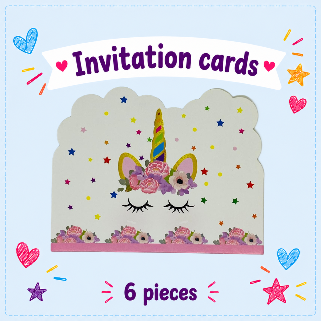 Unicorn invitation card