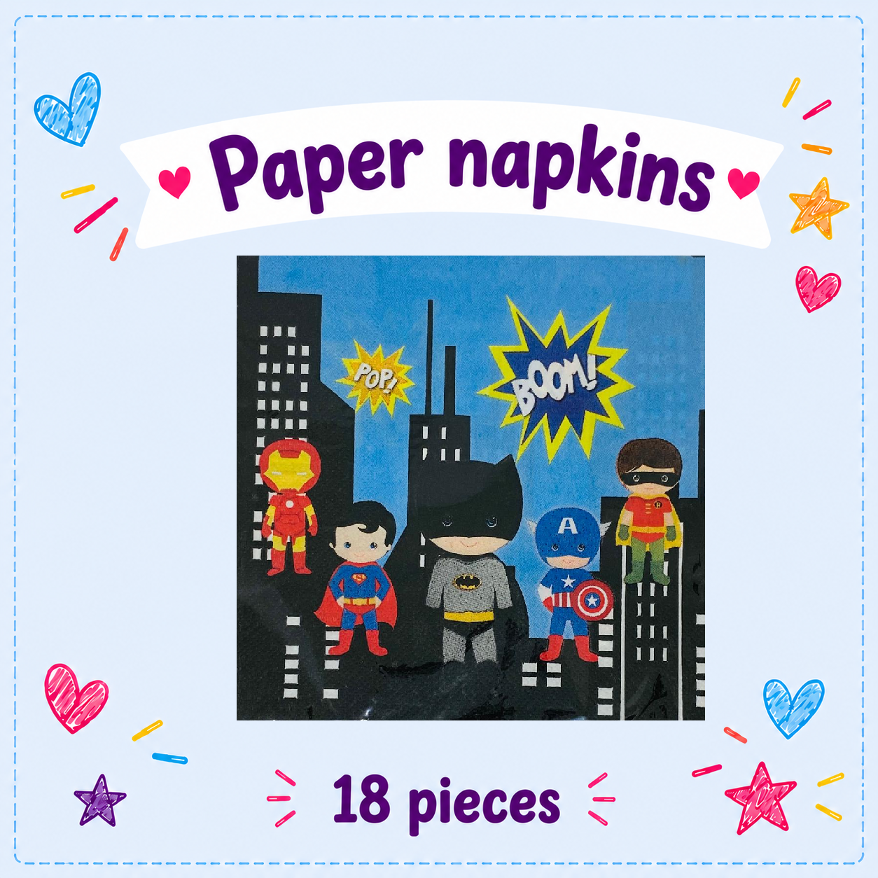 Kawaii Heroes Party Tableware Collection - Image 3